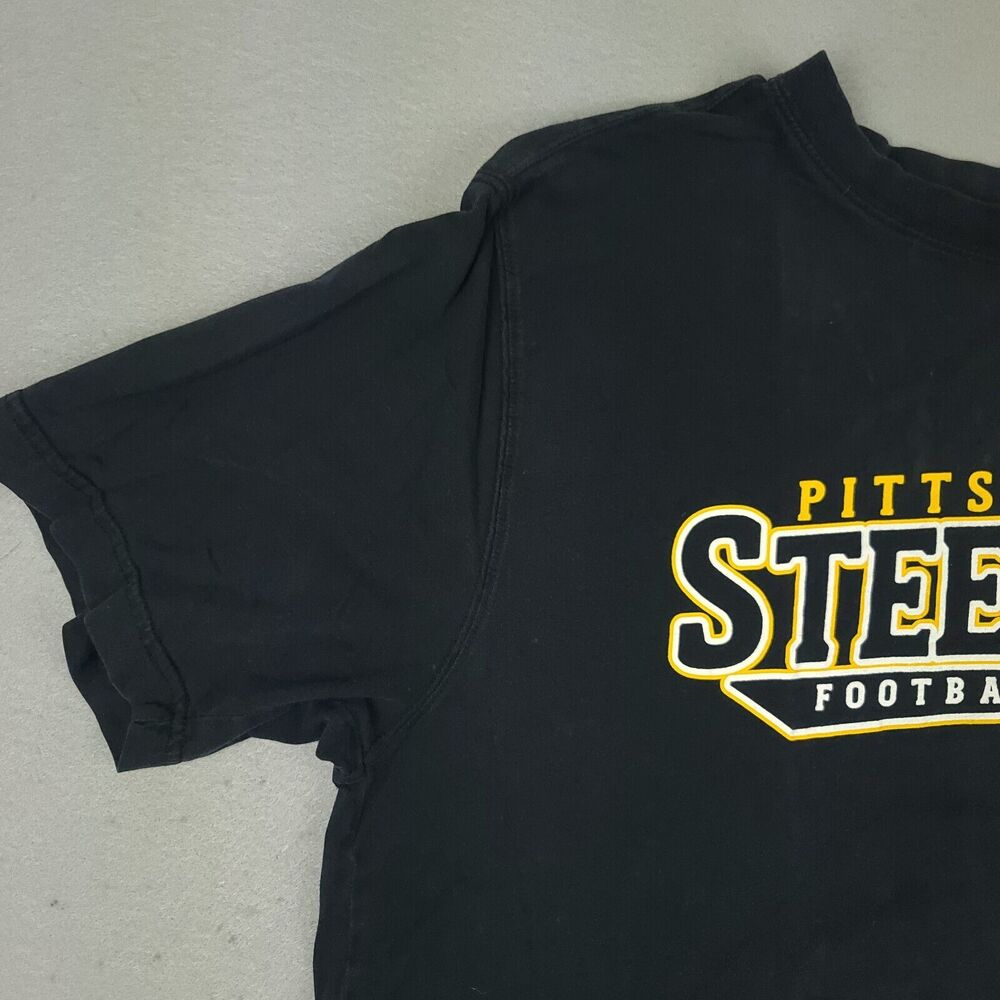Reebok Pittsburgh Steelers T Shirt Mens XL Black Cotton Short Sleeve - Picture 4 of 10